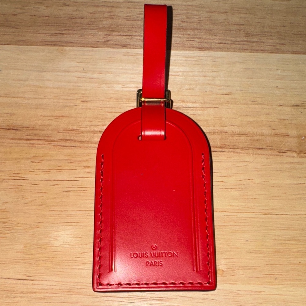 Louis Vuitton Vibrant Red Luggage Tag purse charm